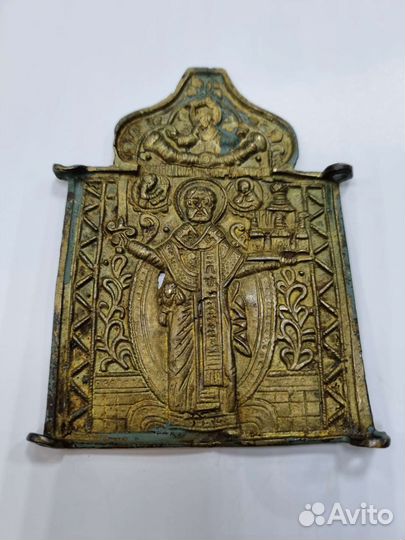 Медная Пластика Середина от Трехчастного Складня