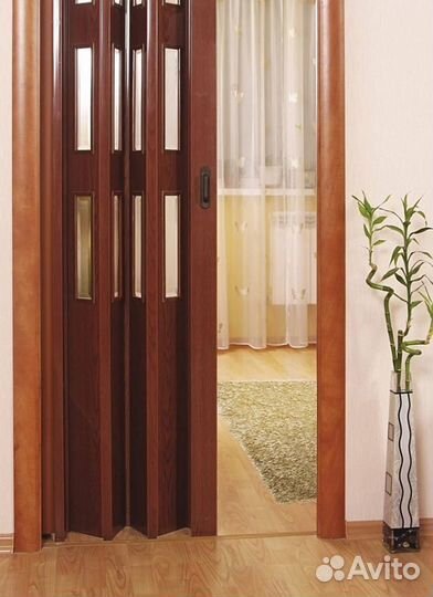 Дверь Гармошка, остеклённые и глухие