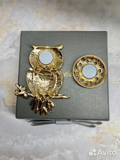 Гибкая брошь Сова на магните