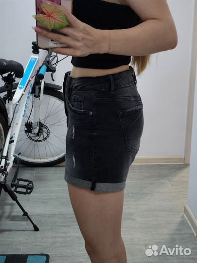 Шорты джинсовые Твоё чёрные M (46)