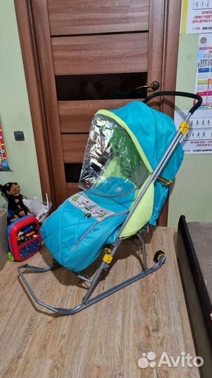 Детские санки коляска новые