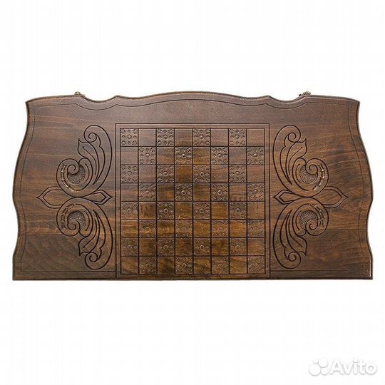 Нарды и шашки резные Герб Чечни 61 х 60 см бук Азербайджан 62622