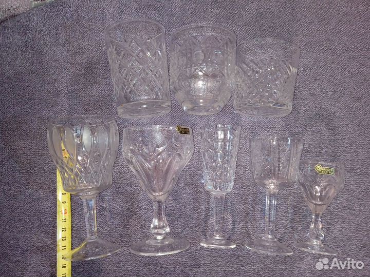 Хрустальные фужеры, рюмки, вазы, салатницы СССР