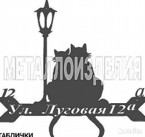 Адресная табличка из металла