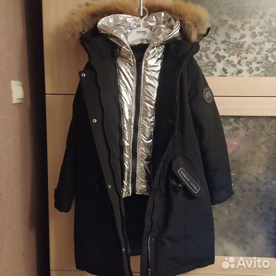 Парка зимняя для девочки 140
