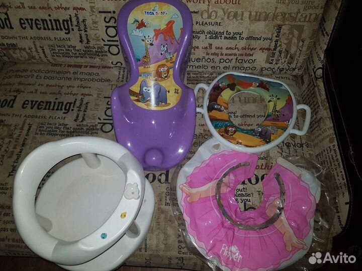 Горка, сидушка, стульчик и круг для купания