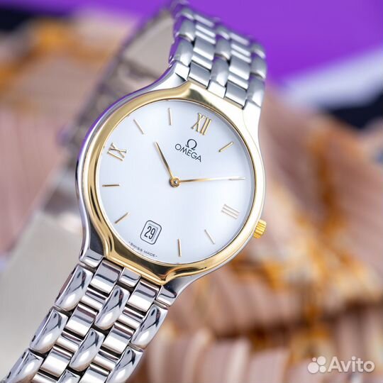 Оригинал Omega DeVille Symbol Золото/Сталь Унисекс