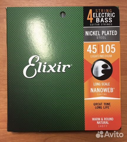 Струны Elixir Nickel 45-105 Оригинал