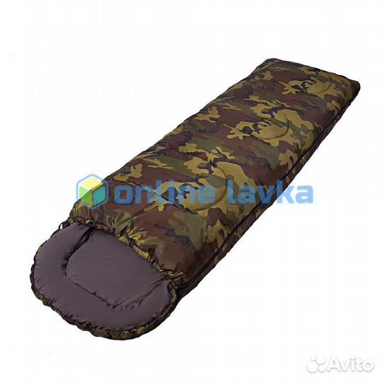 Спальник сп3 с капюшоном 200+35*75 см камуфляж