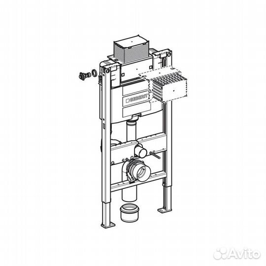 Инсталляция Geberit Duofix для подвесного унитаза