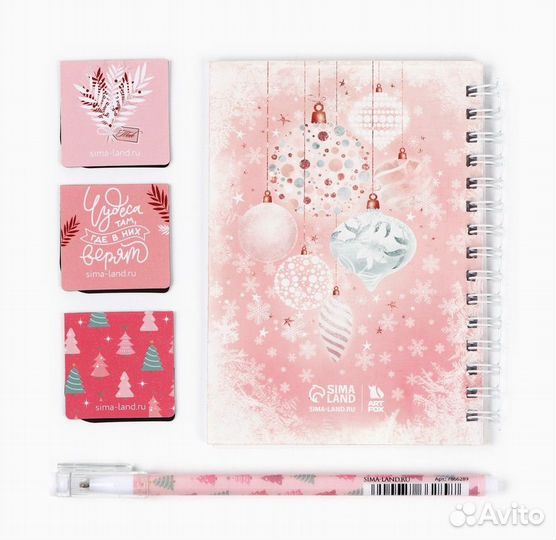 Подарочный набор новогодний, блокнот А6