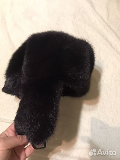 Шапка ушанка норка женская