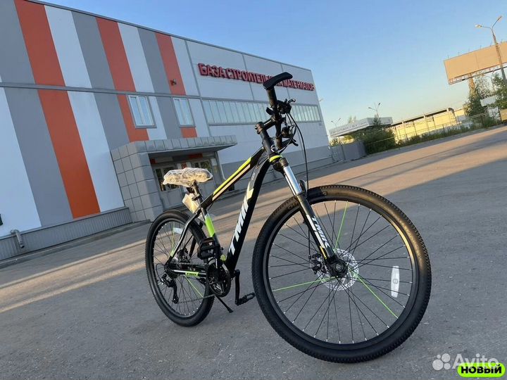 Горный подростковый велосипед Чёрный-зелёный