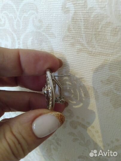 Серьги крупные круглые винтаж