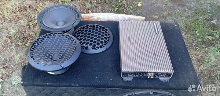 Сабвуфер, пара 20-к, усилитель 4-х канальный