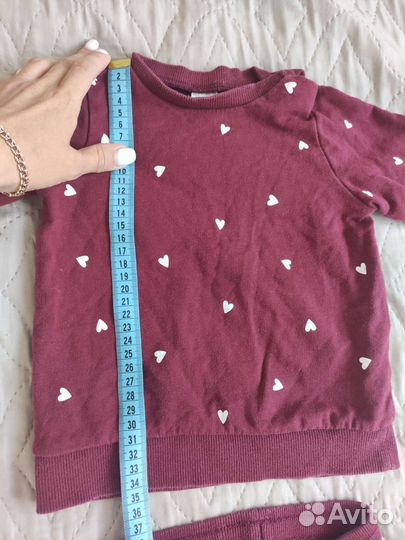Костюм для девочки (штаны + лонгслив) H&M 80