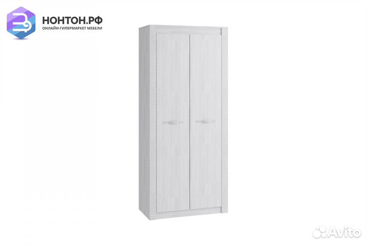 Шкаф двухстворчатый Монако ясень белый