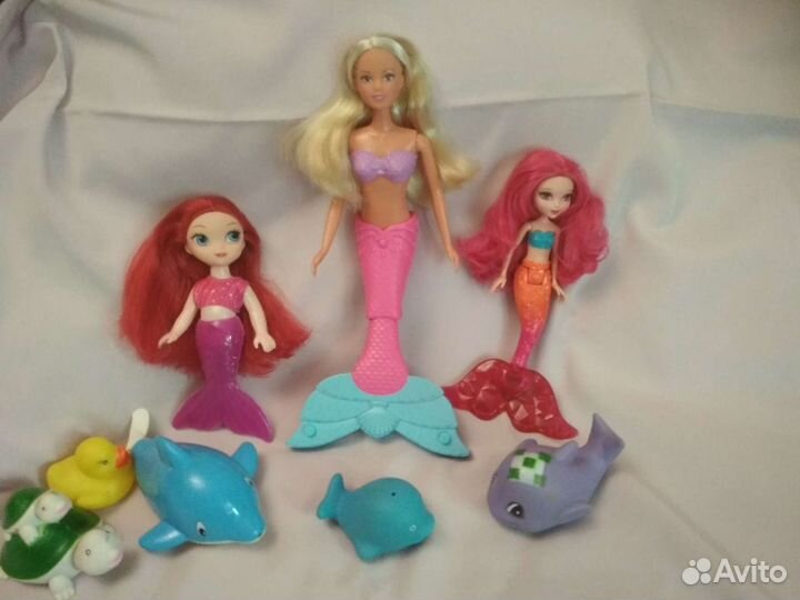 Куклы русалочки с питомцами, Барби