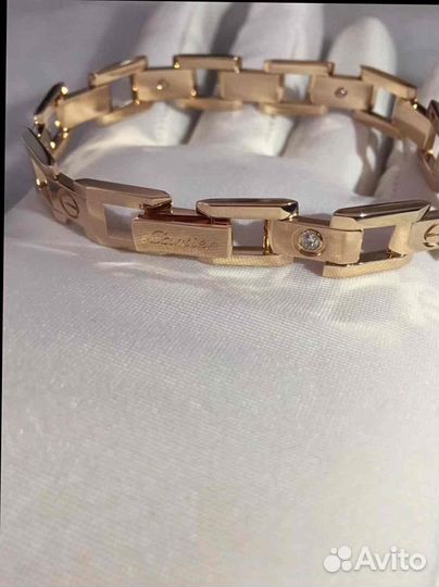 Широкий браслет-цепочка Cartier Love 0,5 ct