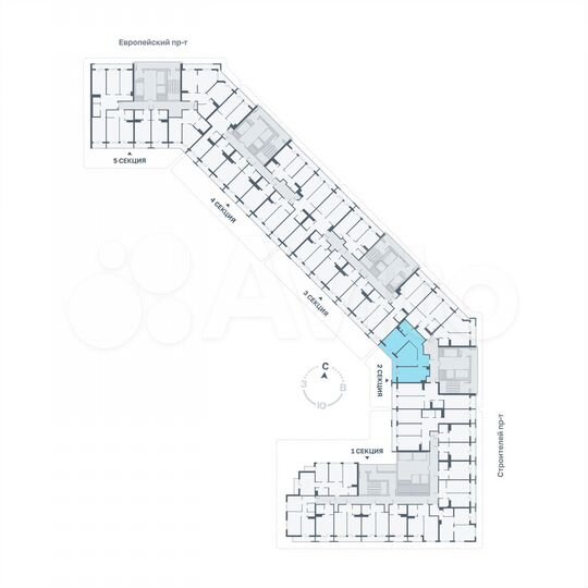2-к. квартира, 77 м², 11/22 эт.