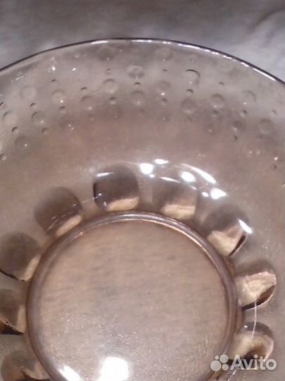 Ваза фруктовница цветное стекло Неман СССР