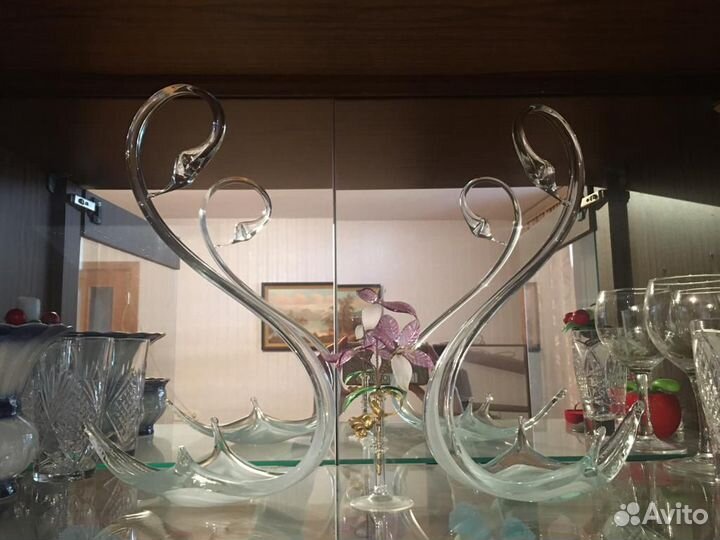 Хрустальные лебеди большие