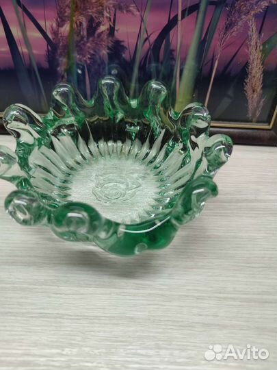 Салатница цветное стекло