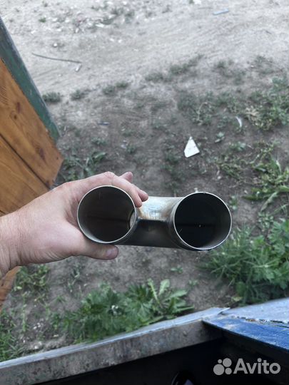 Тройник на выхлоп из нержавейки