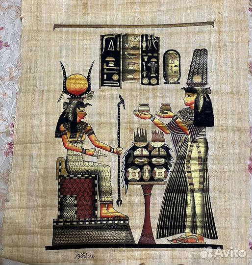 Картина на папирусе из Египта