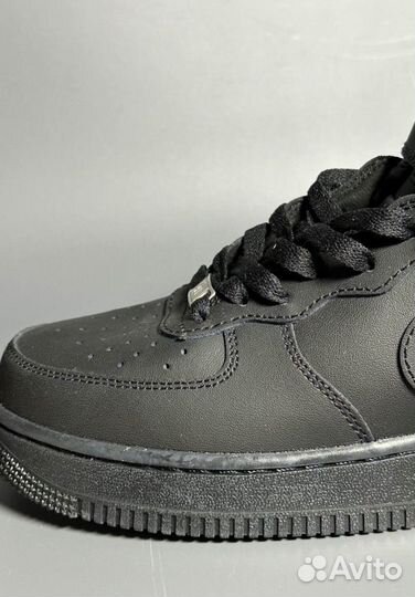 Кроссовки Nike Air Force 1 Mid Black Лакшери