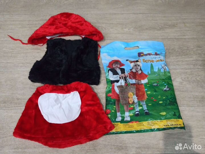 Новогодний костюм.Костюм Красной шапочки 110