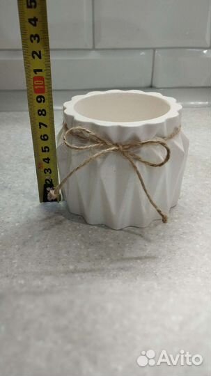 Горшок из гипса