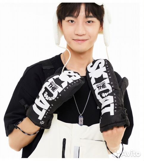 Зимние варежки LDski Brife. Черный