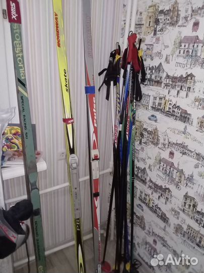 Лыжи беговые 5комплектов размер от 38 до 46