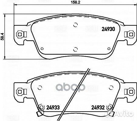 Колодки торм. для а/м Infiniti EX (08) /G (08)