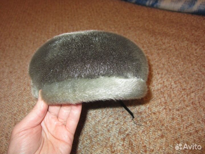 Шапка кепка меховые мужские из нерпы и норки