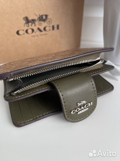 Кошелёк coach натуральная кожа