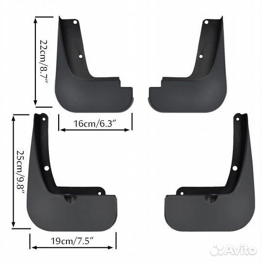 Брызговики на kia rio 3