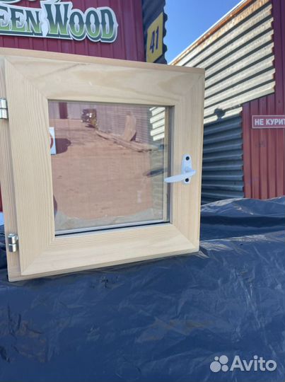 Окна из дерева в баню