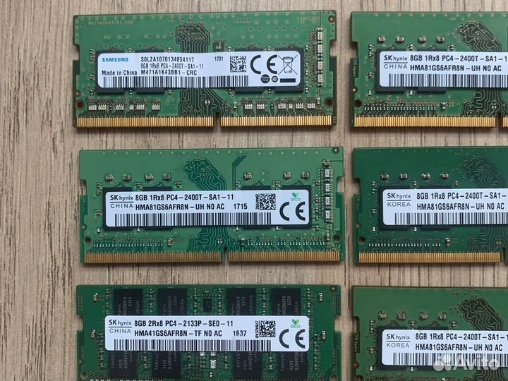 Оперативная память DDR4 8Gb 2400 2666 2133