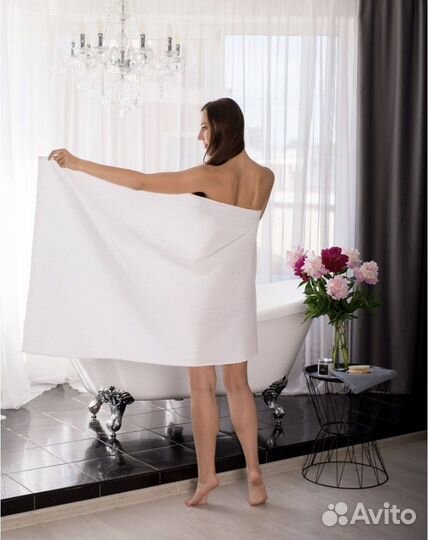 Полотенце банное пляжное вафельное