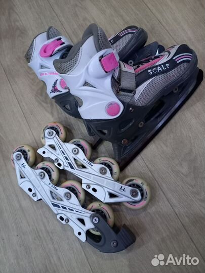 Ролики детские раздвижные 33 36