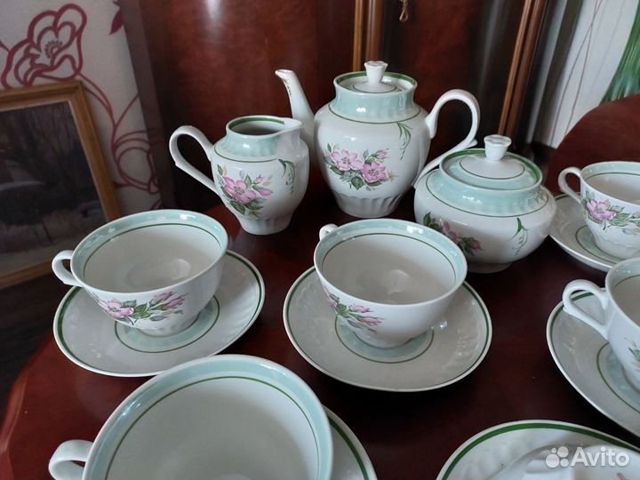 Чайный сервис фарфор дулево