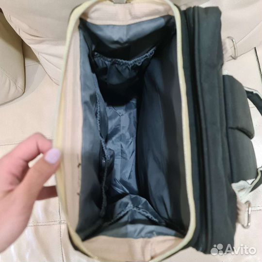 Сумка рюкзак для мамы на коляску с кроваткой