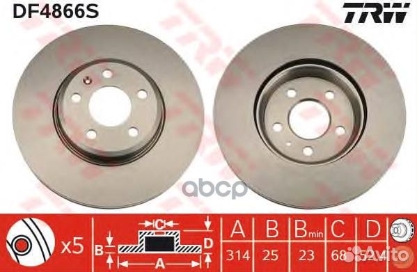 Диск тормозной audi A4 07/A5 07- передний D 31