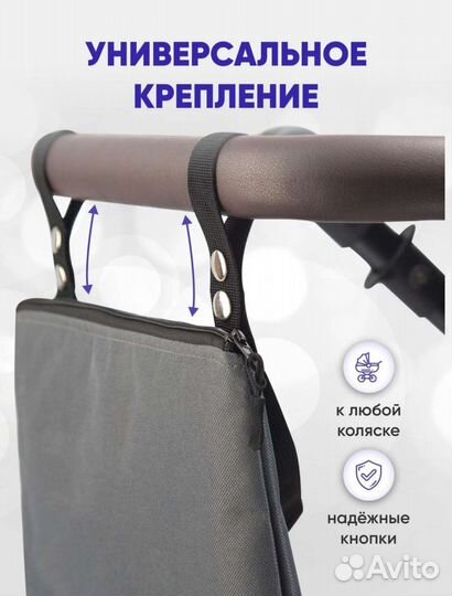 Сумка органайзер для коляски, люльки, велосипеда