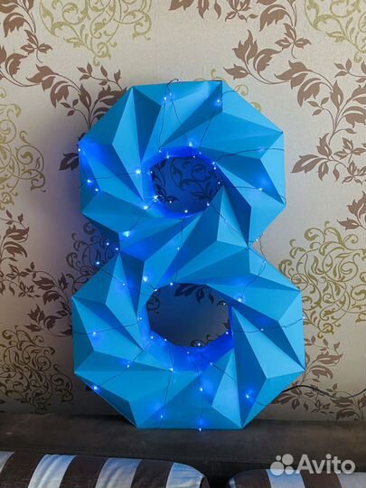 Объемная цифра 8