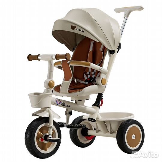 Трёхколёсный велосипед-коляска Fhoenix, бежевый