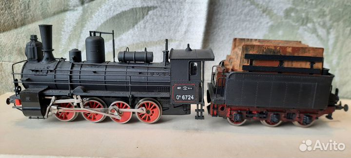 Паровоз Ов с дровяным тендером, сжд, Счетмаш Курск