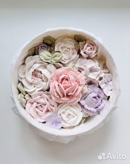 Зефирный букетик в подарочной коробке